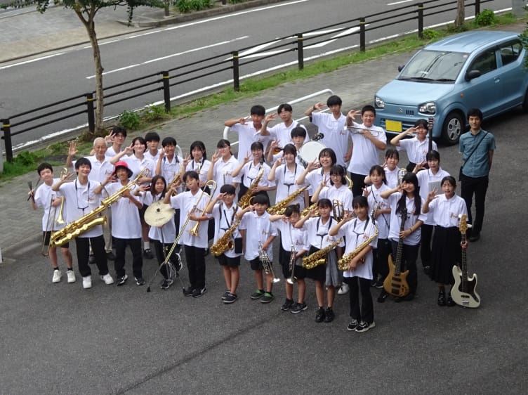 イベントに参加した吹奏楽部の学生たち